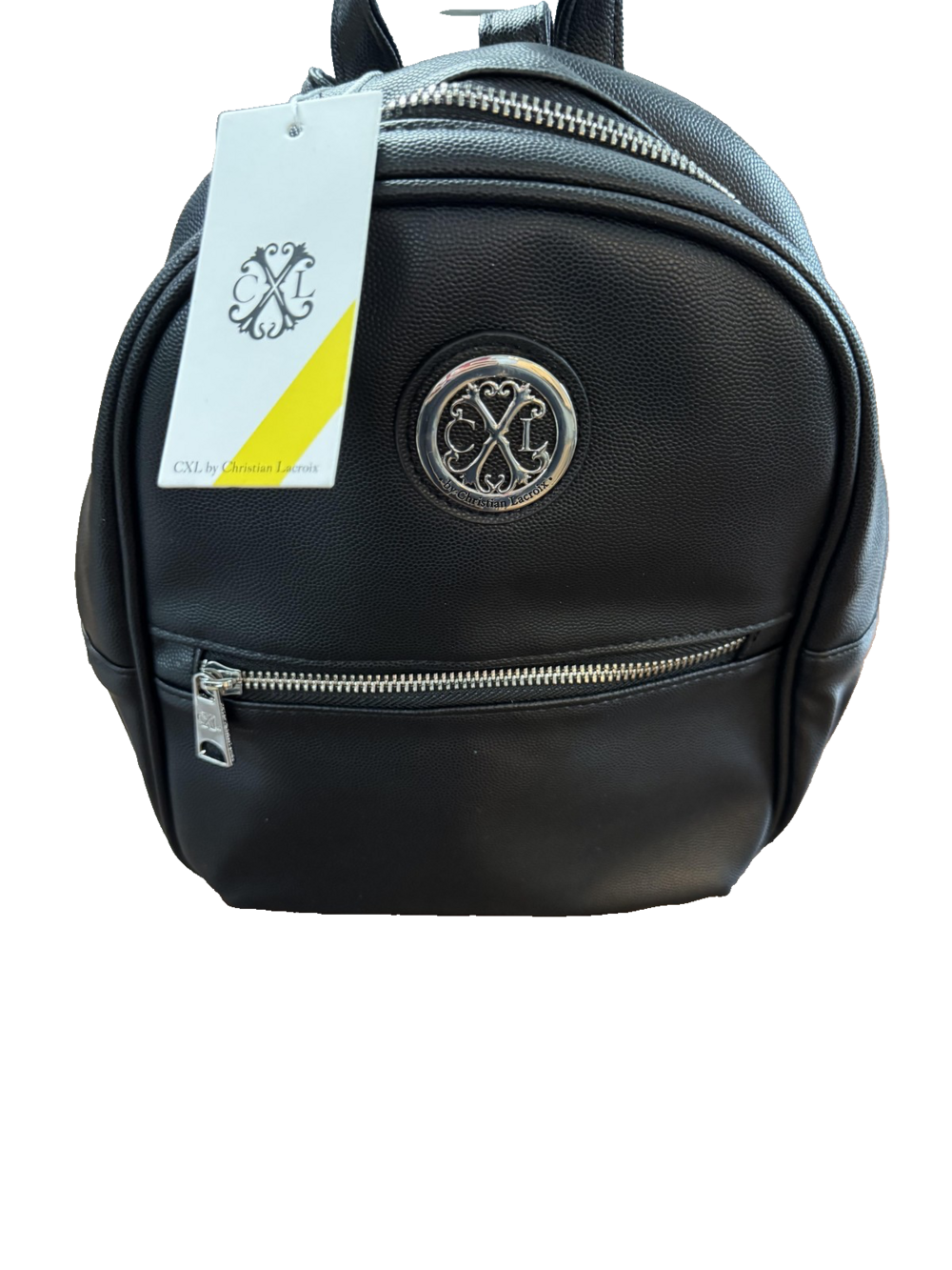CXL by Christian Lacroix Backpack Black Pine Caviar Faux Leather CXLH24981-BLAK